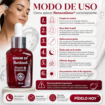 RenovaGlow® – Para líneas finas, textura irregular y rostro apagado