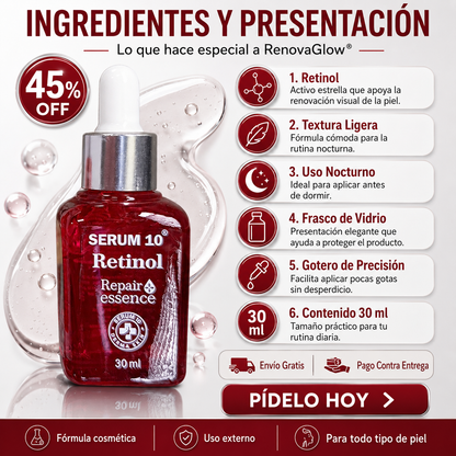 RenovaGlow® – Para líneas finas, textura irregular y rostro apagado