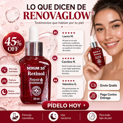 RenovaGlow® – Para líneas finas, textura irregular y rostro apagado